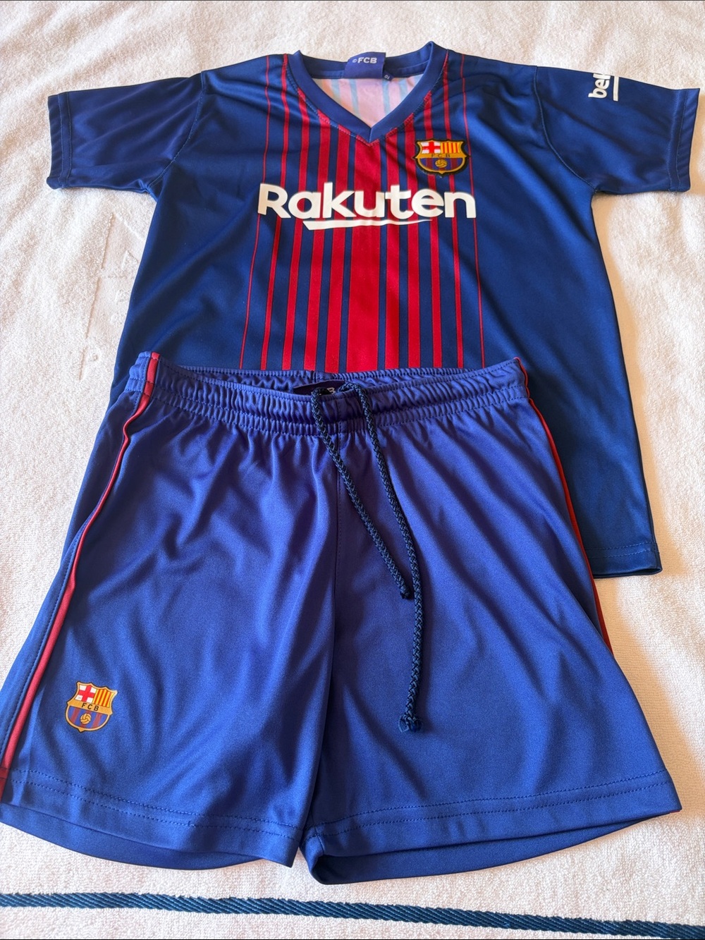 FC Barcelona Kids Matching Set - Blue & Red Jersey and Shorts
